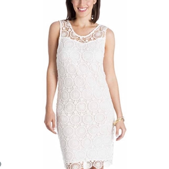 Mud Pie Dresses & Skirts - Mud Pie Mallory ivory crocheted dress large